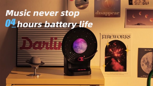 ØMI Moon Lamp Bluetoothスピーカー PILIPALASTAR Night Lights Bluetooth Speaker, Moon Lamp, Dimmable 7